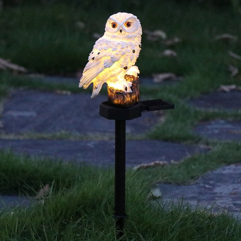 Solar owl garden decorative landscape light