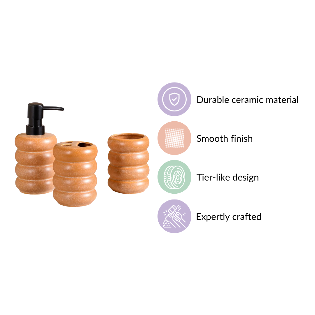 Modern Ochre Bathroom Set Of 3