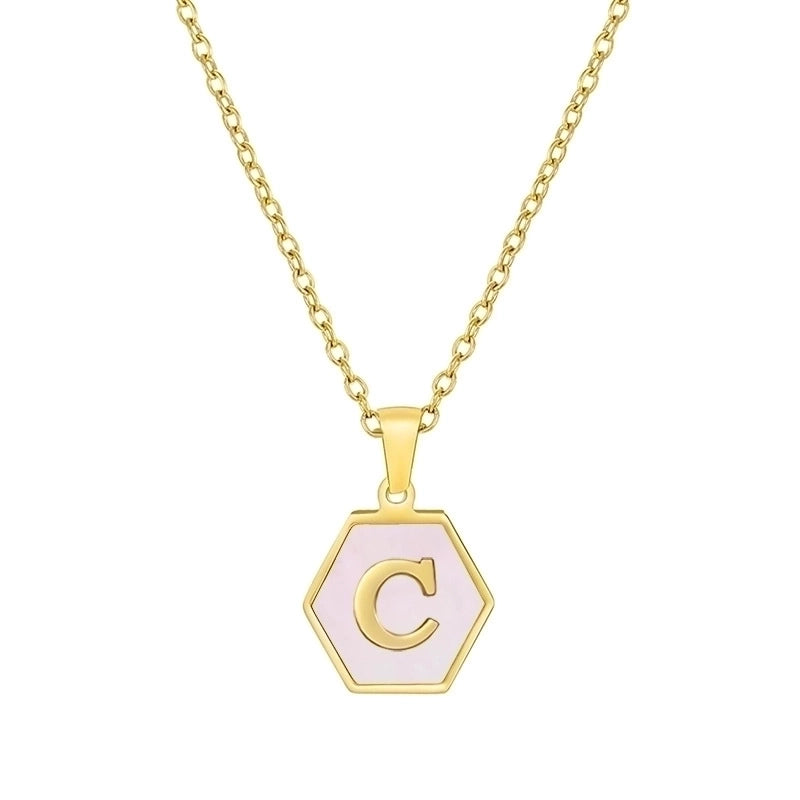 Modern Style Letter 304 Stainless Steel 18K Gold Plated Plating Stainless Steel Necklaces