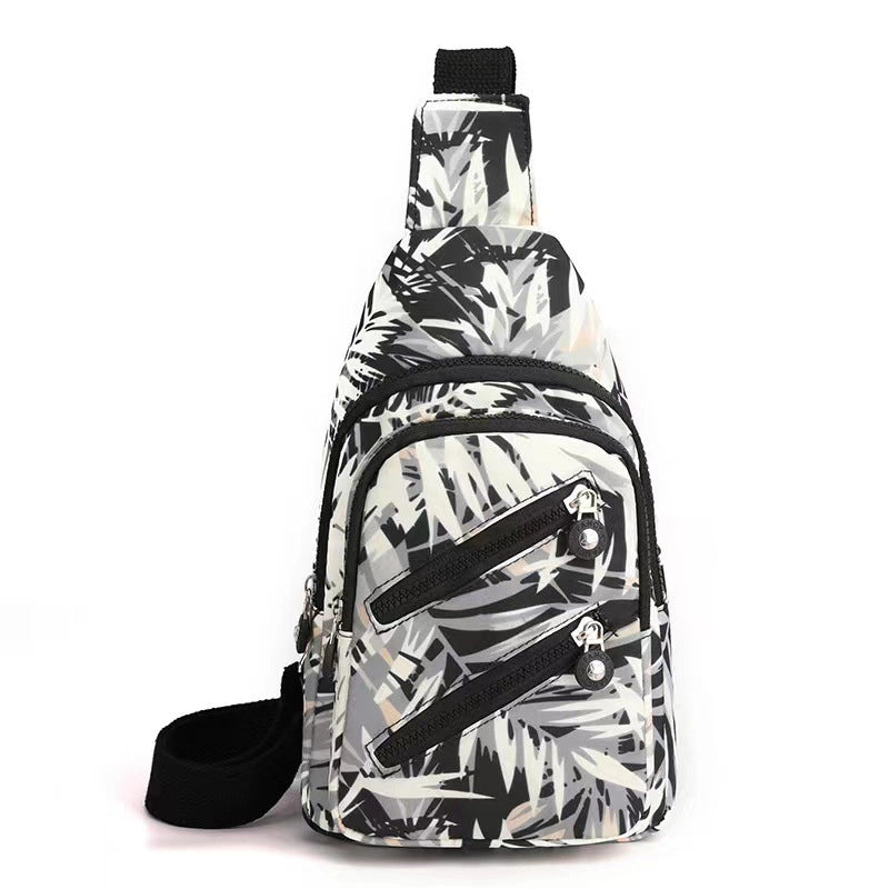 Women's Chest Bag New  Fashionable Women's Shoulder Messenger Bag Fashionable Casual Printed Chest Small Backpack