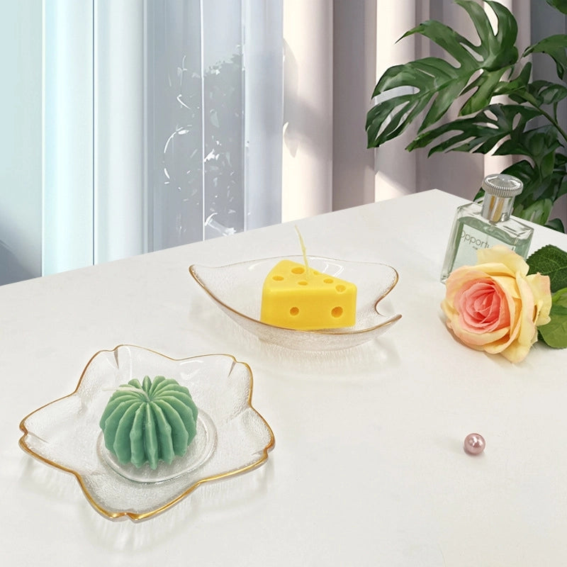 Casual Solid Color Glass Plate Tableware 1 Piece