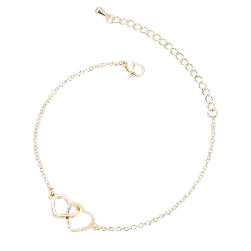 Titanium Steel Fashion Plating Heart Shape Bracelets