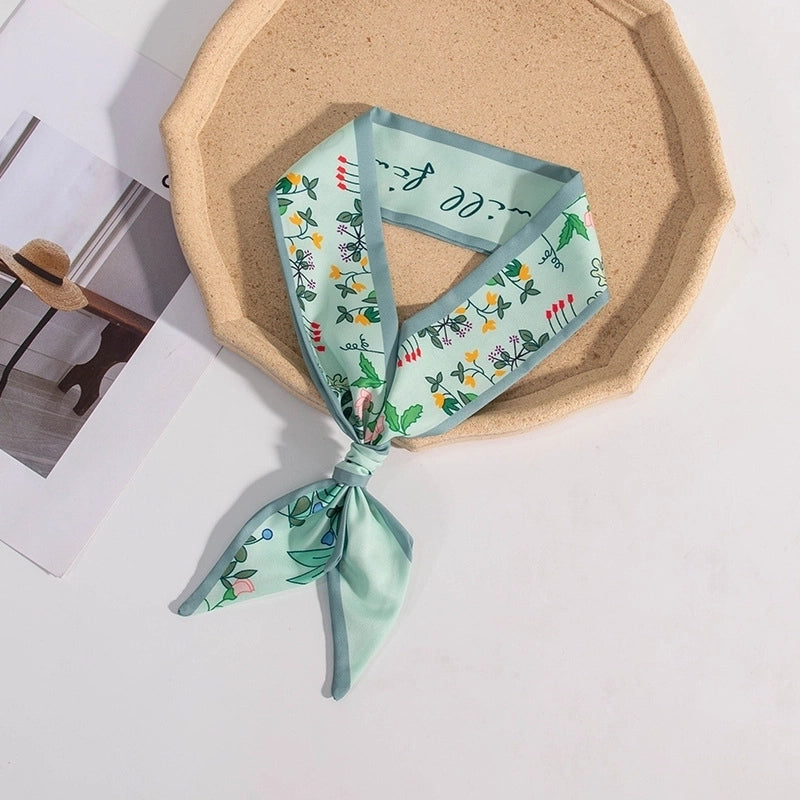 Women's Casual Minimalist Printing Plaid Flower Polyester Hair Band