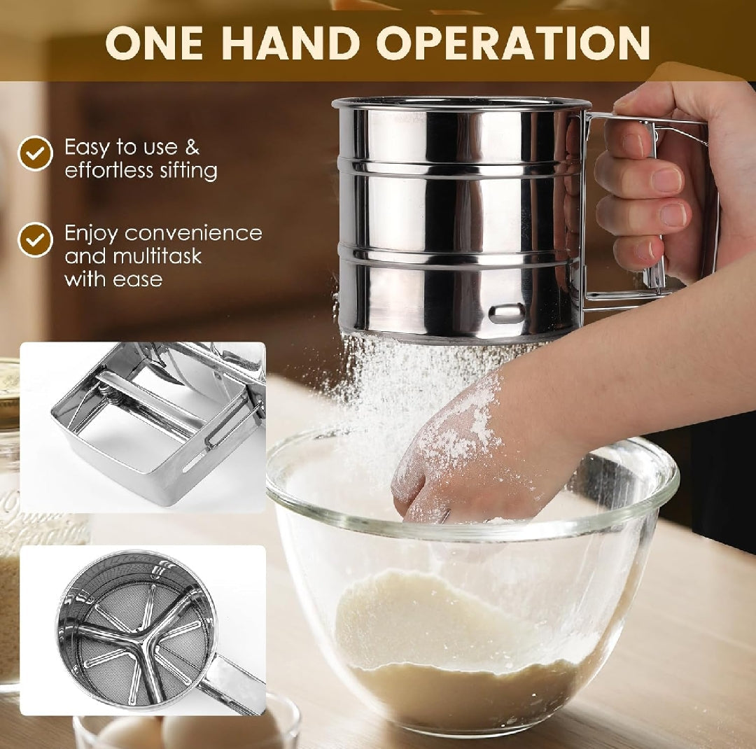 Handheld Stainless Steel Flour Strainer