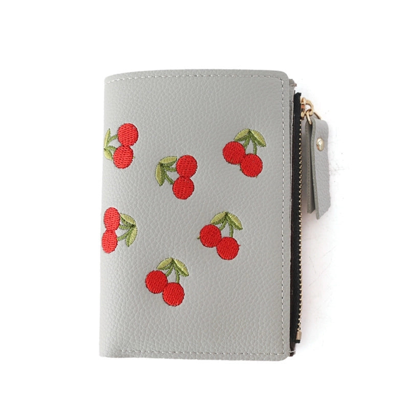 Women's Flower Pu Leather Zipper Wallets