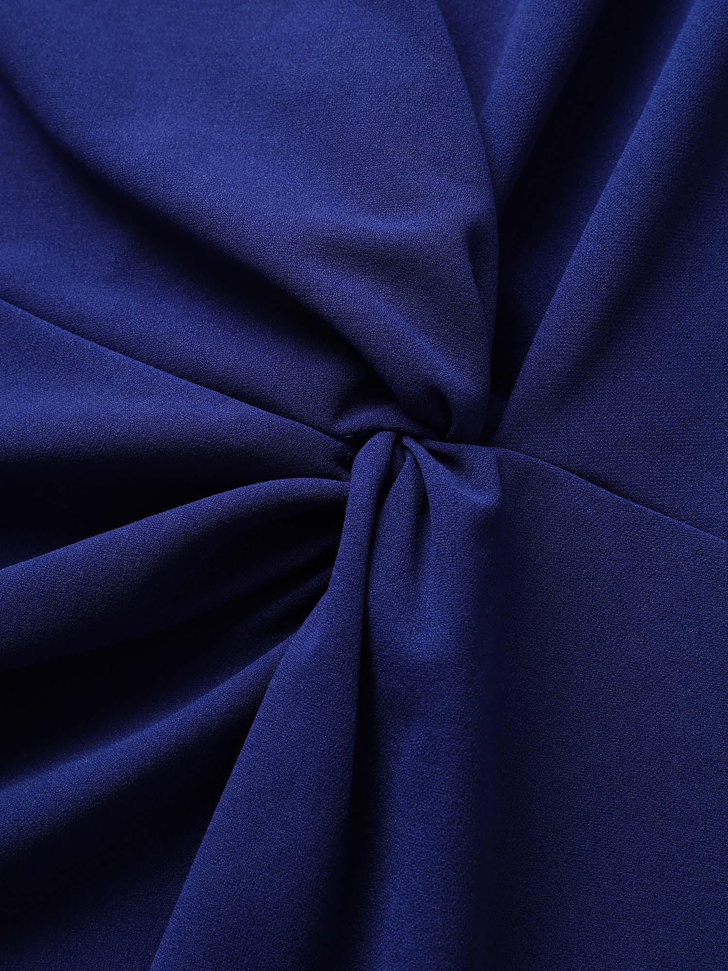 Plain Twist Front Slit Hem Dress