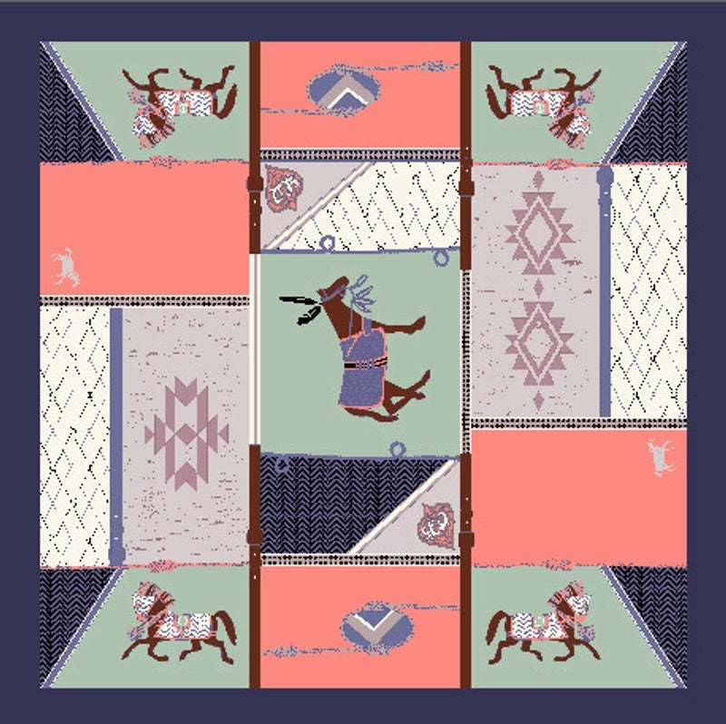 Women's Basic Minimalist Color Block Imitated Silk Printing Shawl