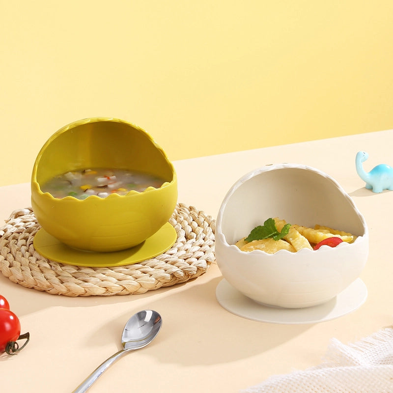 Baby Food Bowl Baby Training Eating Silicone Snack Catcher Drop-Resistant Household Children Food Grade Children's Bowl