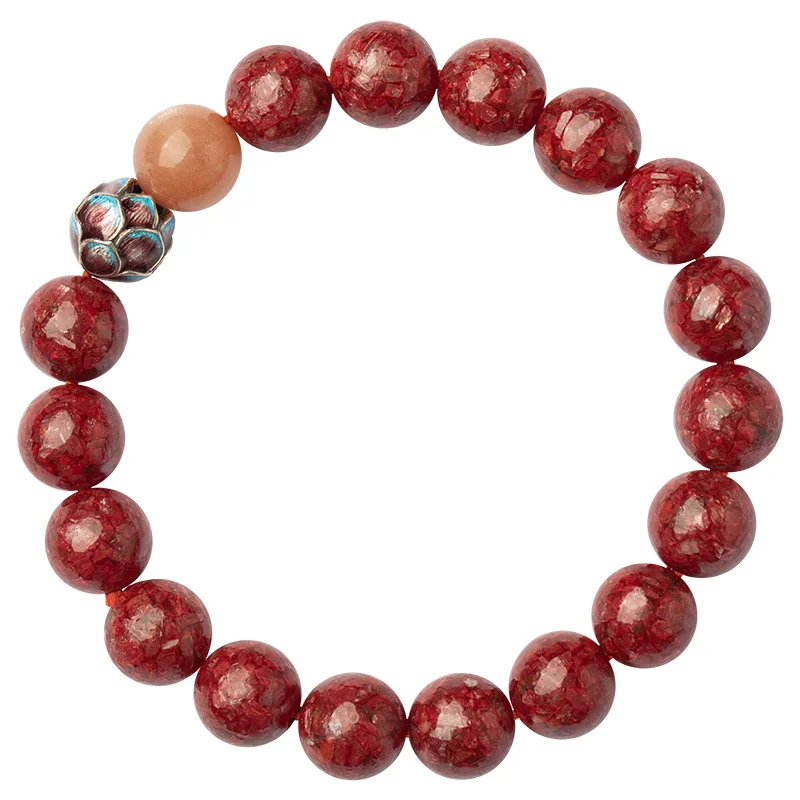 New Arrival Cinnabar Red Bracelet Gemstone Bead Bracelet Lucky Red Bracelet For Women Jewelry