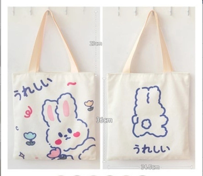Women's Fashion Cartoon Letter Shopping Bags