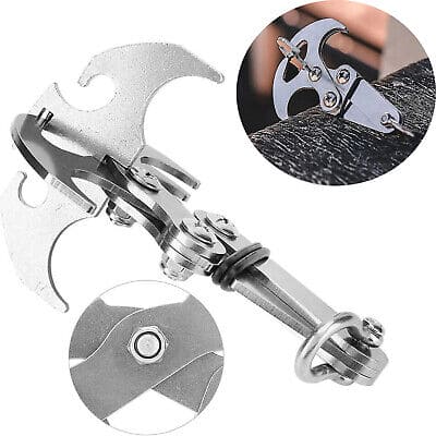 MULTIFUNCTIONAL OUTDOOR STAINLESS STEEL SURVIVAL FOLDING GRAPPLING HOOK