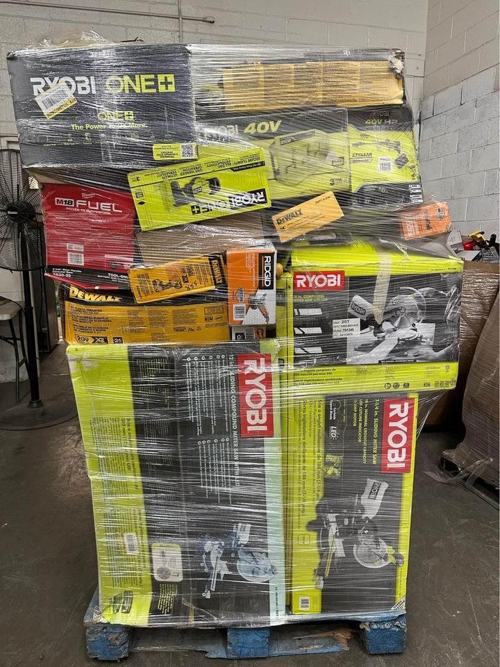🎁2025  Amazon Customer Returns Tool Pallets Online⭐Buy 7 FOOT TALL “MONSTER” PALLETS Online