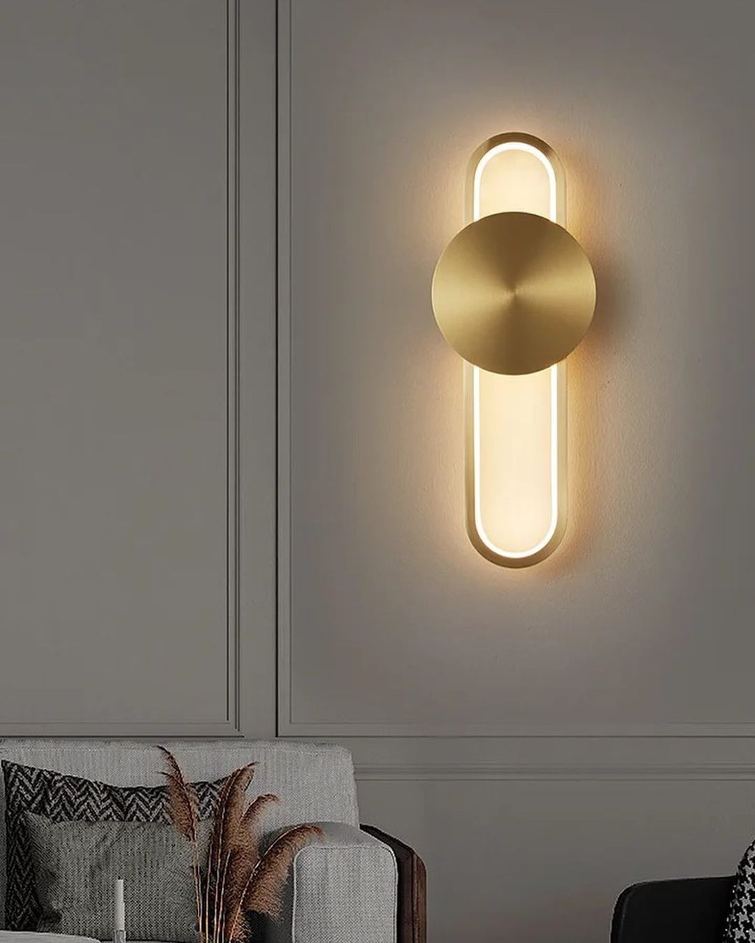 Modern LED Wall Sconce with Gold Finish