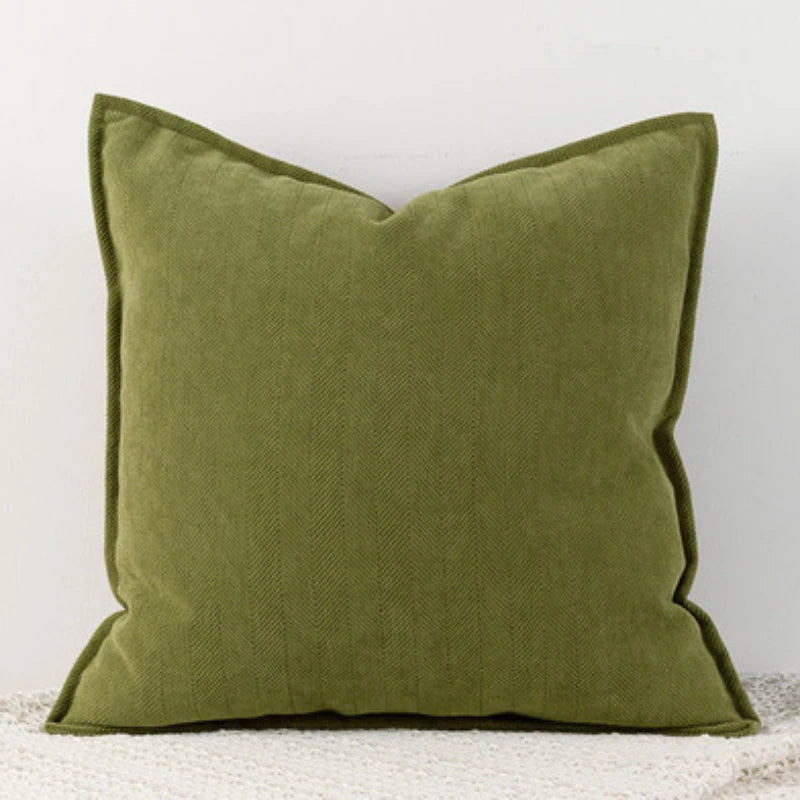 Alden Thickened Solid Cushion Cover - Gray