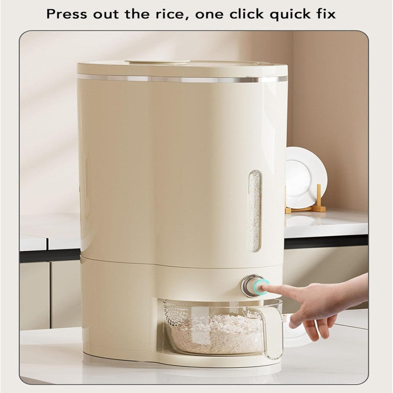 Moisture proof Rice Dispenser with Lid Measuring Cup (5kg)