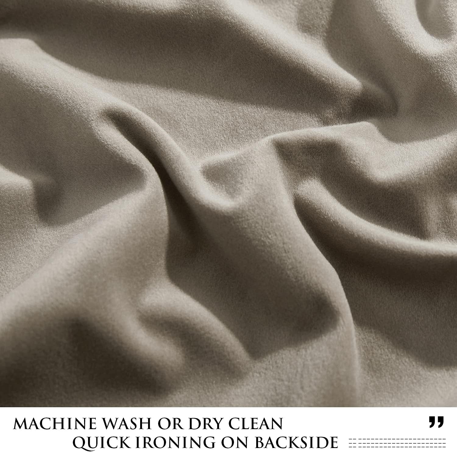 Camel Beige-Velvet Window Curtains (Ultra Soft)