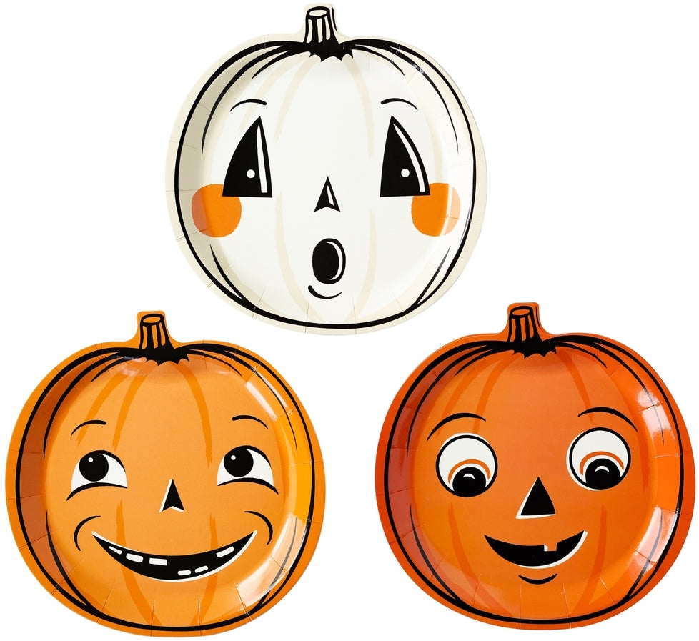 Retro Pumpkin Paper Party Plates