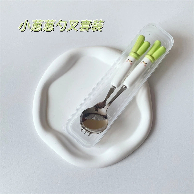 Cartoon Cute Frog Crocodile 430 Stainless Steel Ceramics Tableware