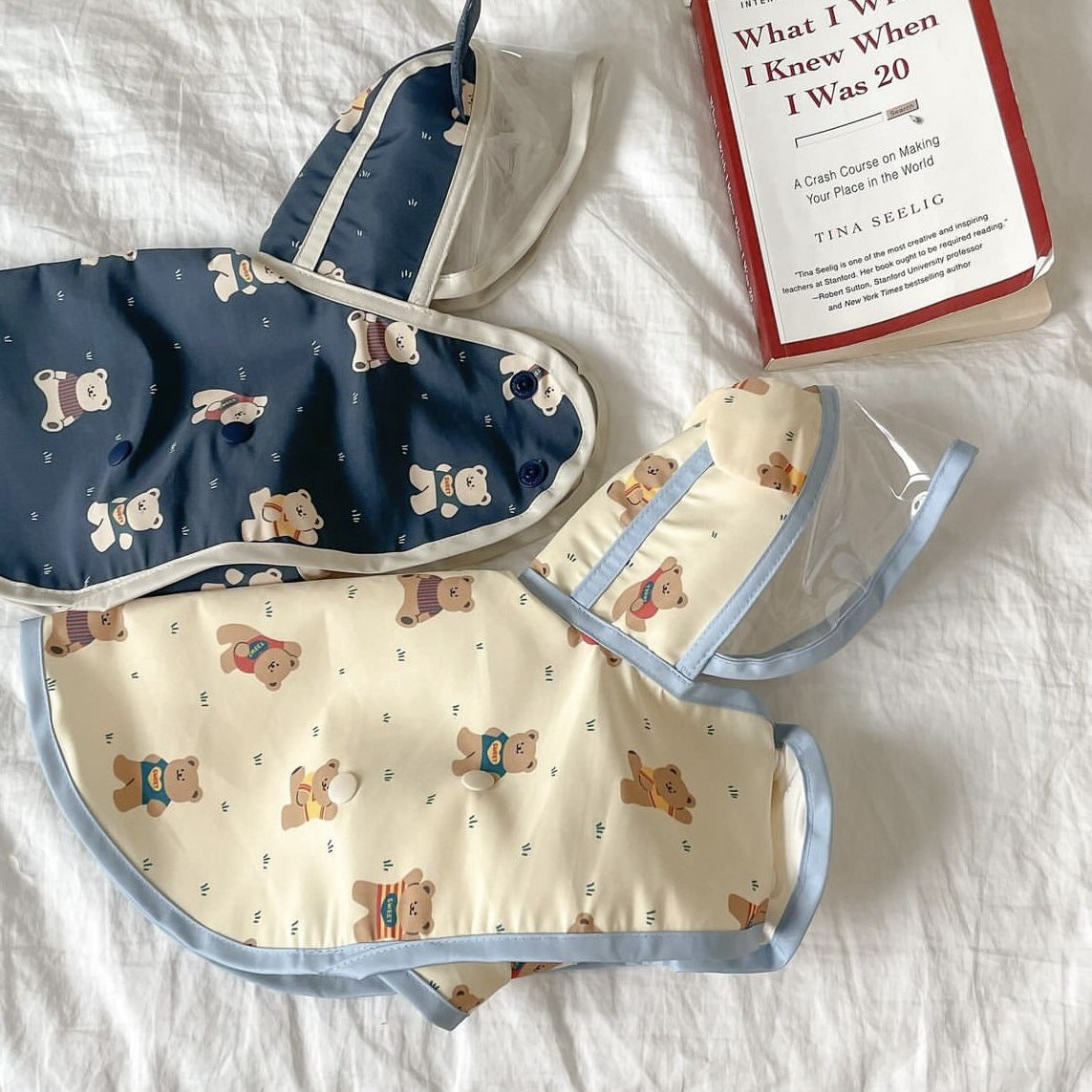 Sweet Bear Printed Dog Raincoat