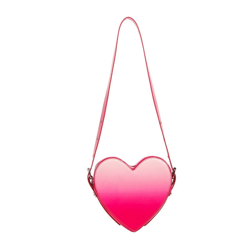 Women's Small Pu Leather Heart Shape Streetwear Heart-shaped Zipper Crossbody Bag