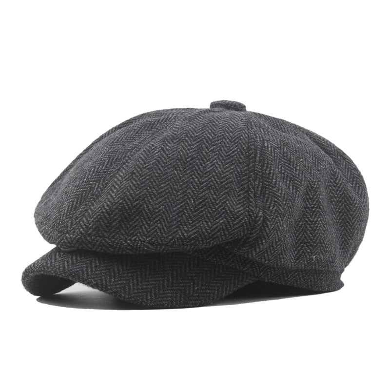 Men's Vintage Style British Style Argyle Curved Eaves Beret Hat