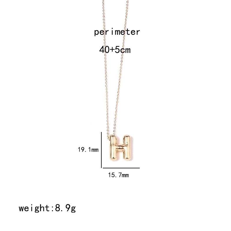 IG Style Minimalist Letter Stainless Steel Copper Polishing Plating Pendant Necklace