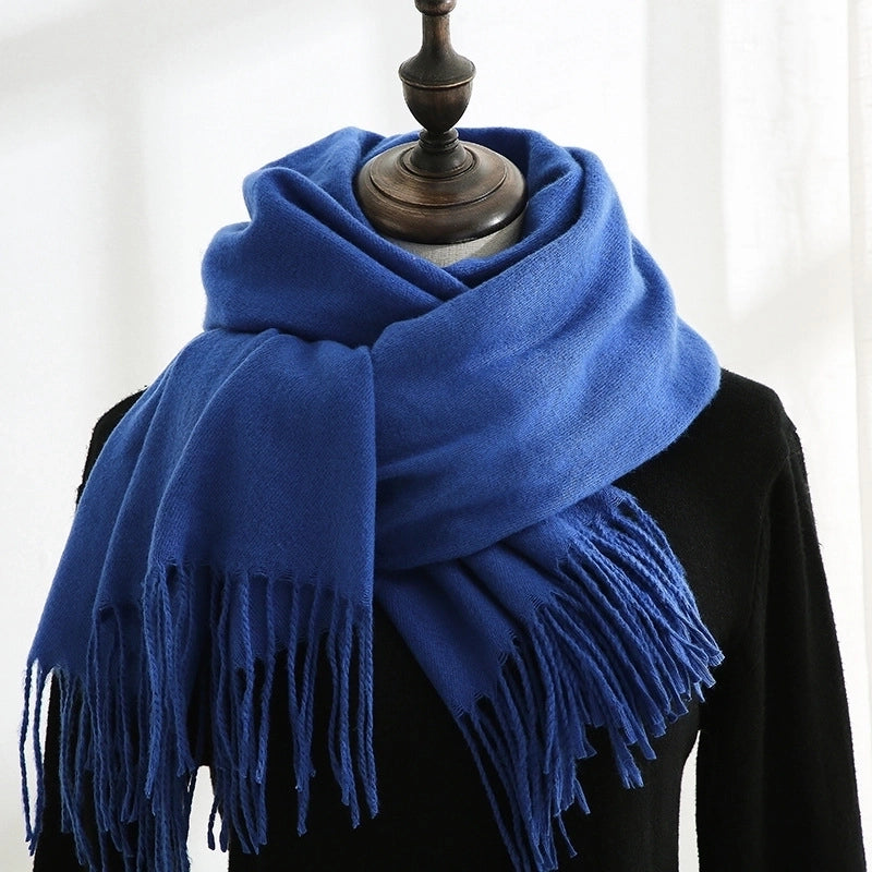 Women's Minimalist Solid Color Imitation Cashmere Scarf