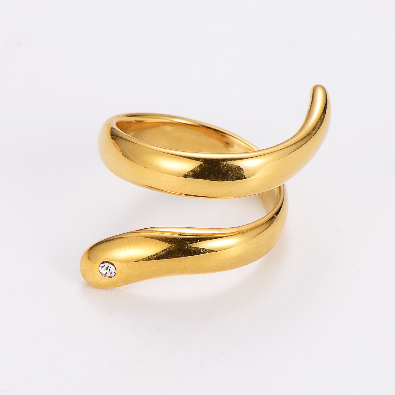 Aml Stainless Steel Ring Niche Design Ins Cold Style Snake Ring Personality Hand Jewelry