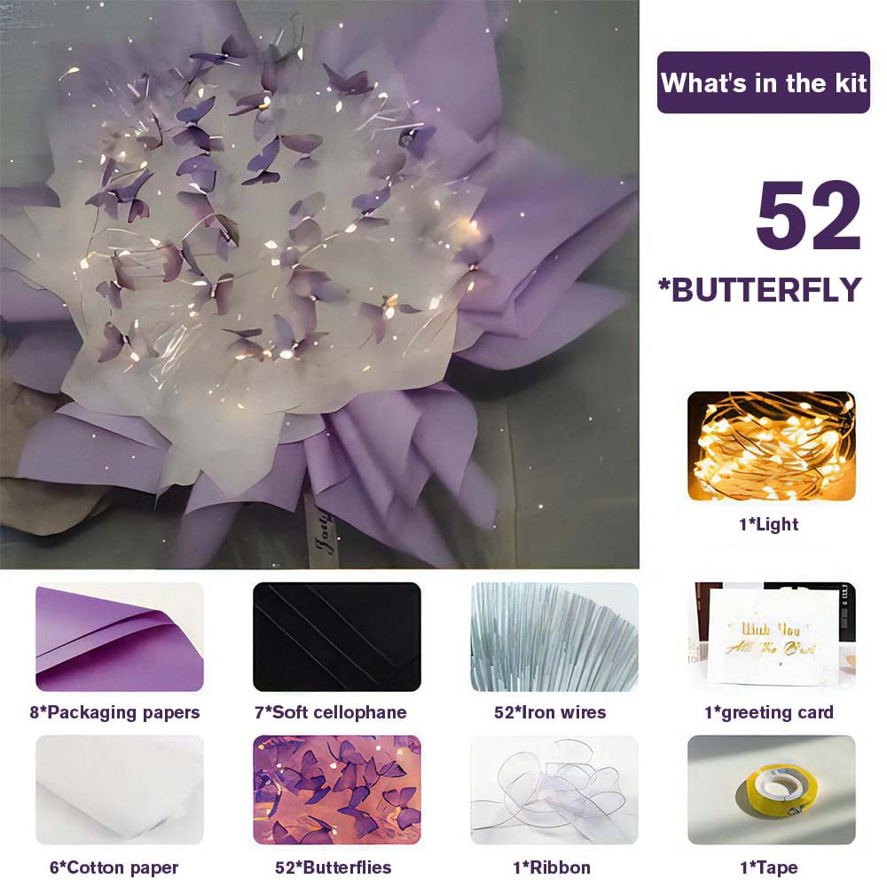 DIY Butterfly Bouquets Handmade Butterfly Flower Bouquet Gift for Girlfriend