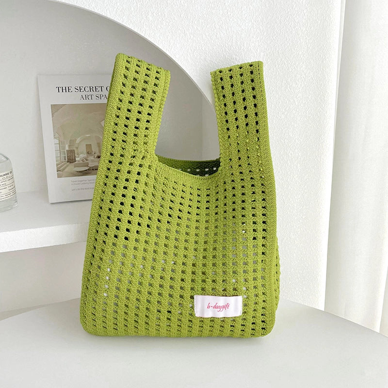 Women's Medium Polyester Solid Color Basic Classic Style Square Open Tote Bag