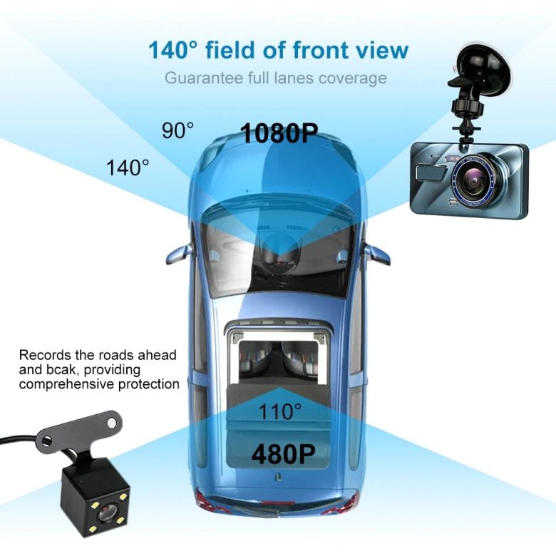 🚗2023 3rd generation dash cam (View angle and LED lights)