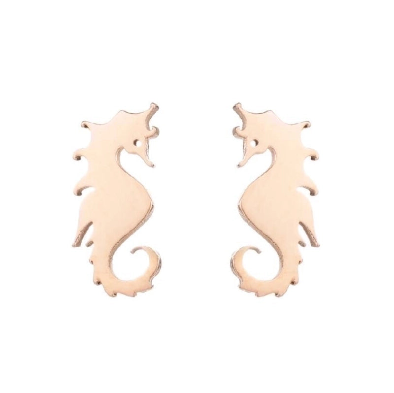 1 Pair Minimalist Animal Plating 304 Stainless Steel 18K Gold Plated Ear Studs