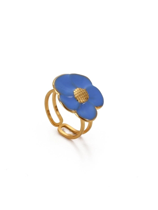 Elegant Minimalist Geometric 304 Stainless Steel Enamel Stainless Steel Rings