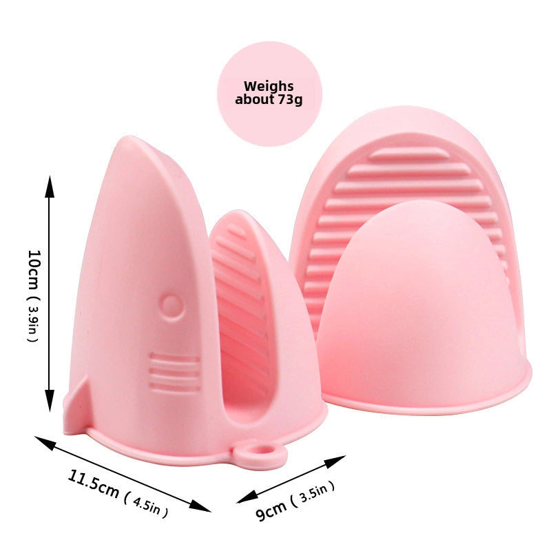 New High Temperature Resistant Shark Silicone Anti-scald Clip Oven Microwave Oven Heat Insulation Clip Bowl Clip Universal Clip Plate Artifact