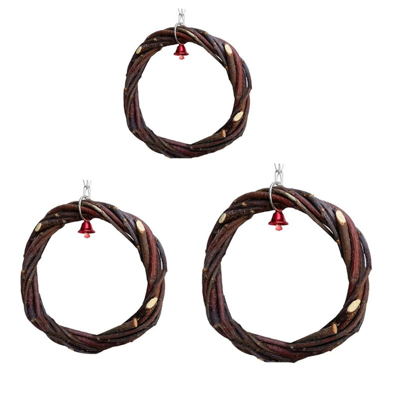 Rattan Hoop Bird Toy