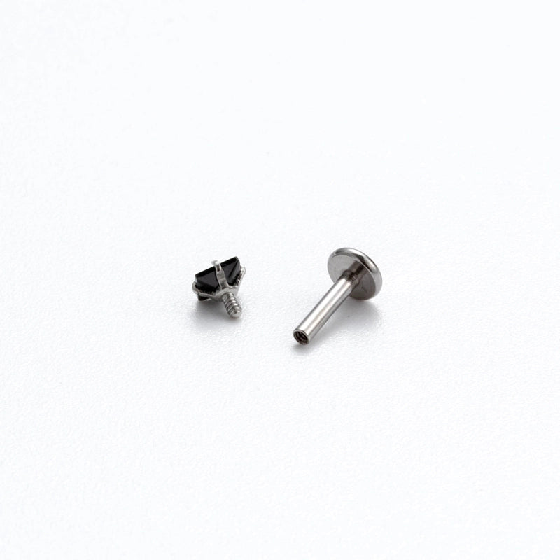 1 Piece Ear Cartilage Rings & Studs Korean Style Square 316L Stainless Steel  Plating Inlay Zircon