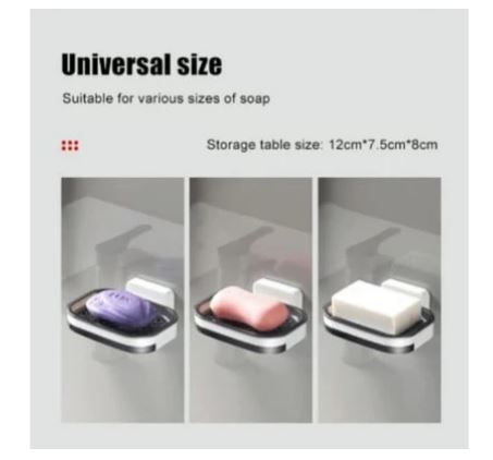 Wall Mounted Double-Layer Drainage Soap Box. Household Soap Rack. Bathroom Soap Box Storage