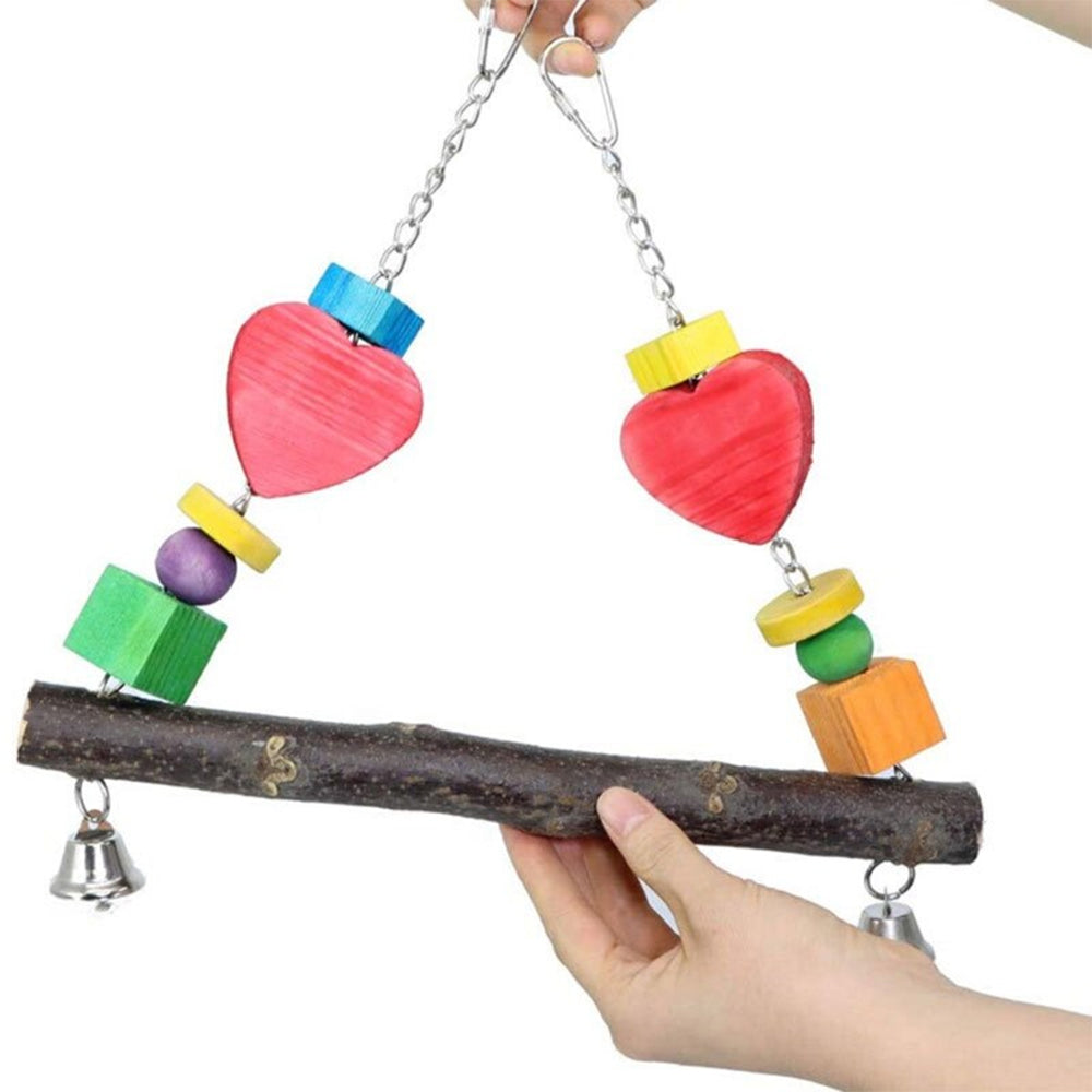 Wood Blocks Bird Perch Toy