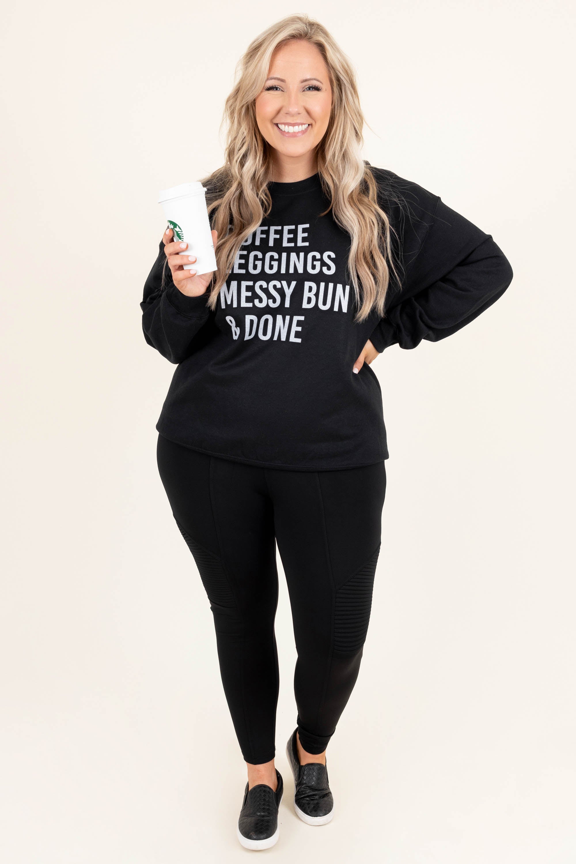 My Favorite Routine Sweatshirt. Black