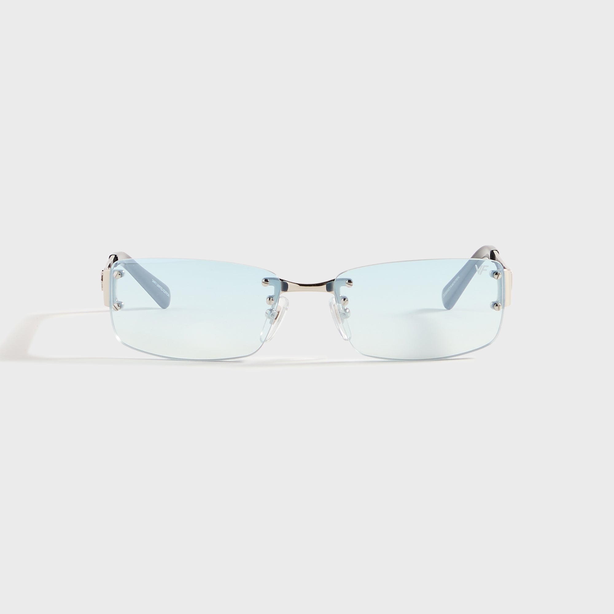 Vintage Frames Infamous Rimless Drill Mount 24KT - White Gold / Tiffany Blue Gradient