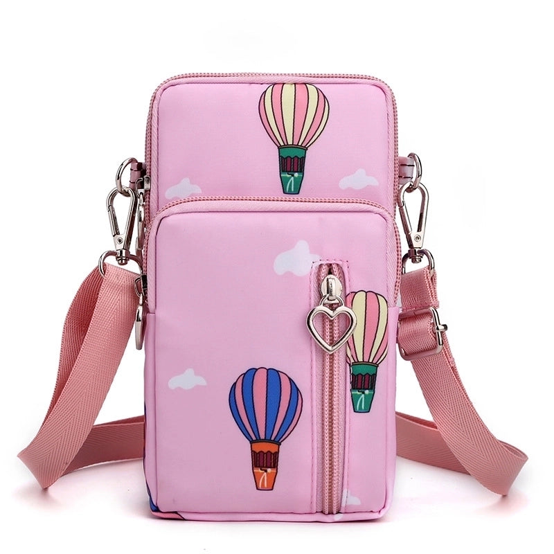 Women'S Nylon Solid Color Fashion Zipper Phone Wallet