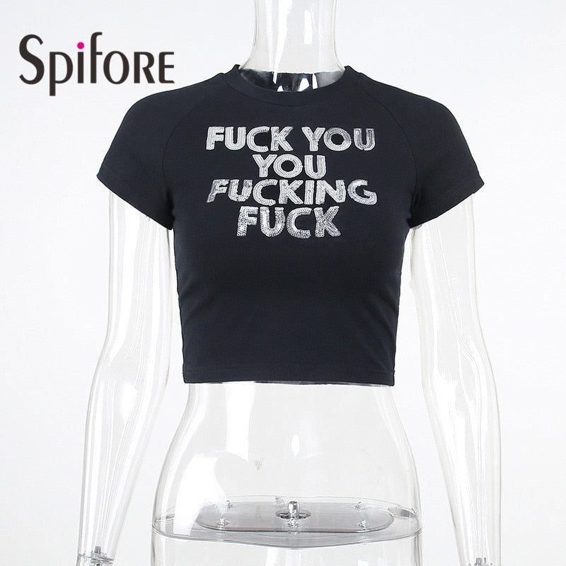 Fuck You You Fucking Fuck Sequin Tee