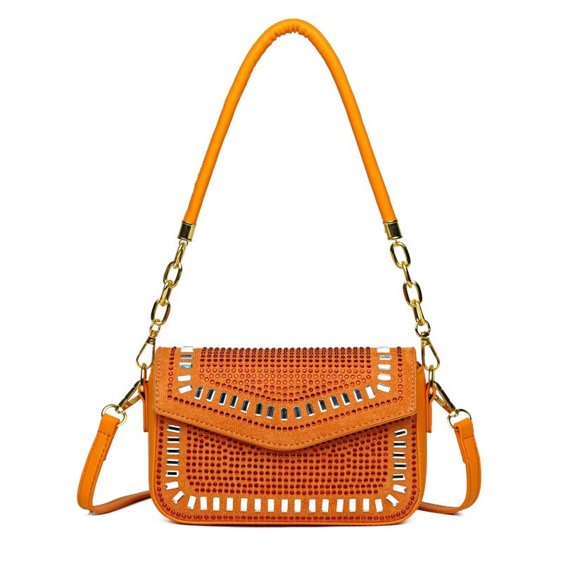 Women's Medium Pu Leather Solid Color Streetwear Lock Clasp Crossbody Bag