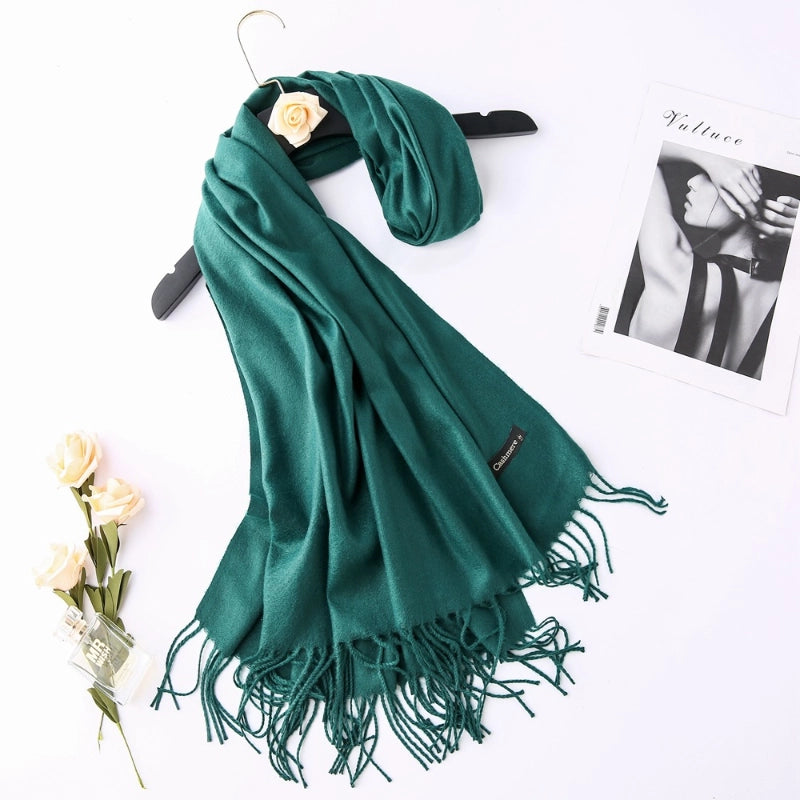 Solid Color 250g Cashmere Wool Scarf Short Thorn Lint Cashmere Warm Men's And Women's Autumn And Winter Shawls