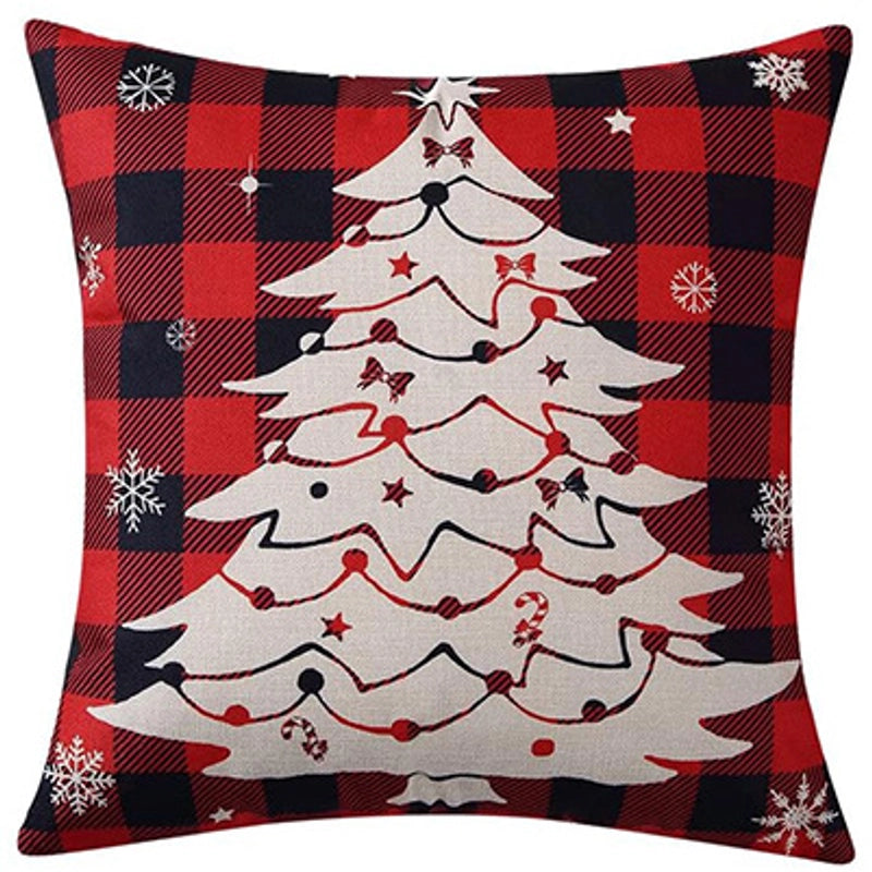 Christmas Casual Glam Christmas Tree Cotton And Linen Pillow Cases Couch & Sofa Decor