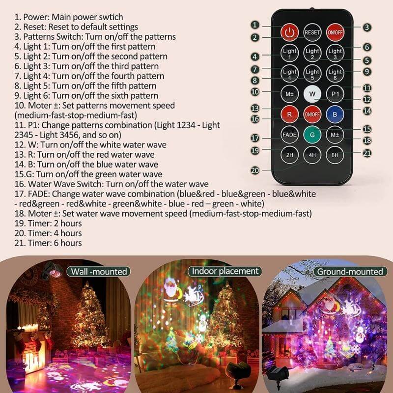 2022 New Upgrade 2-in-1 Halloween Christmas Waterproof Projector Light