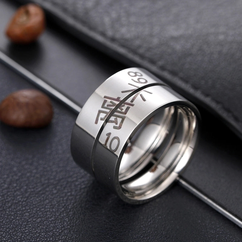 Streetwear Letter 201 Stainless Steel No Inlaid Polishing