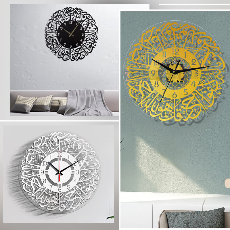 Acrylic mirror decorative clock