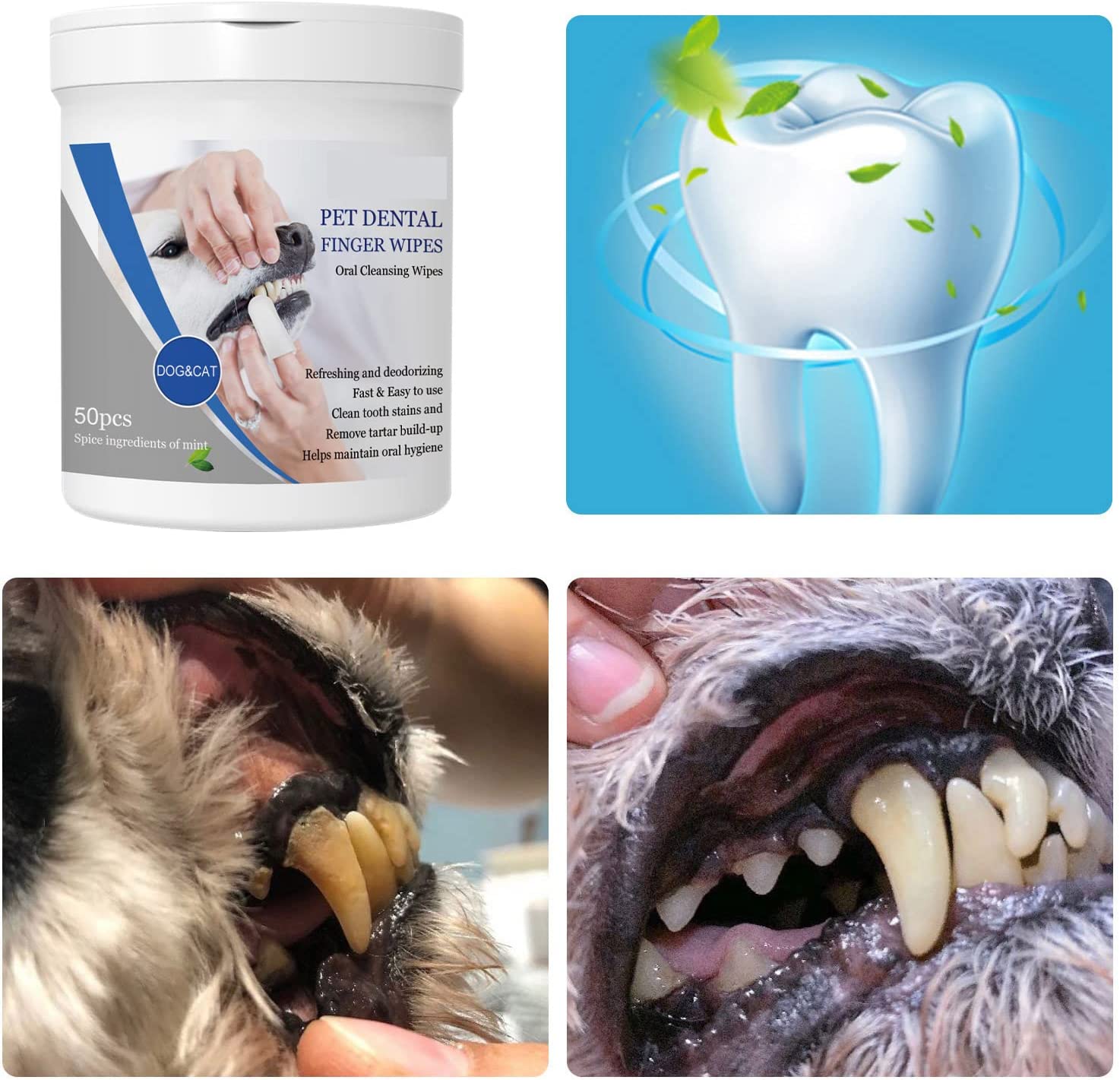 ✨Pet Dental Cleaning finger Wipes