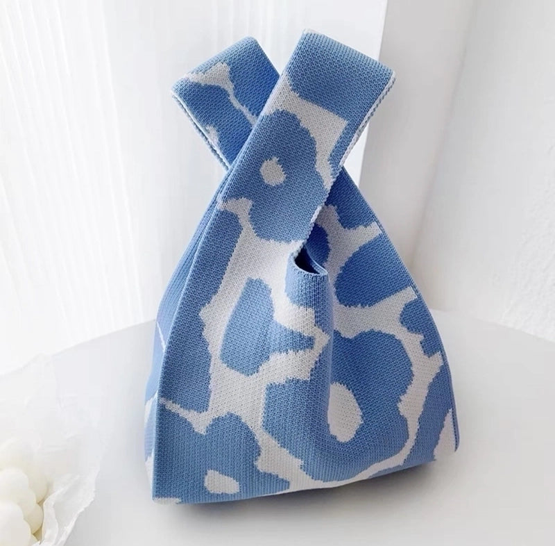 Women's Knit Printing Animal Elegant Square Open Square Bag